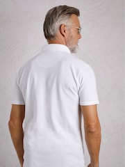 Weird Fish White Miles Pique 100% Cotton Polo Shirt - Image 2 of 8
