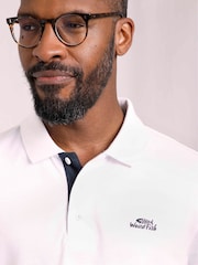 Weird Fish White Miles Pique 100% Cotton Polo Shirt - Image 5 of 8