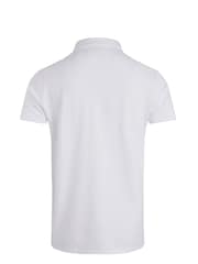 Weird Fish White Miles Pique 100% Cotton Polo Shirt - Image 8 of 8