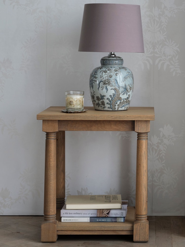Laura Ashley Oak Wellington Side Table - Image 1 of 5