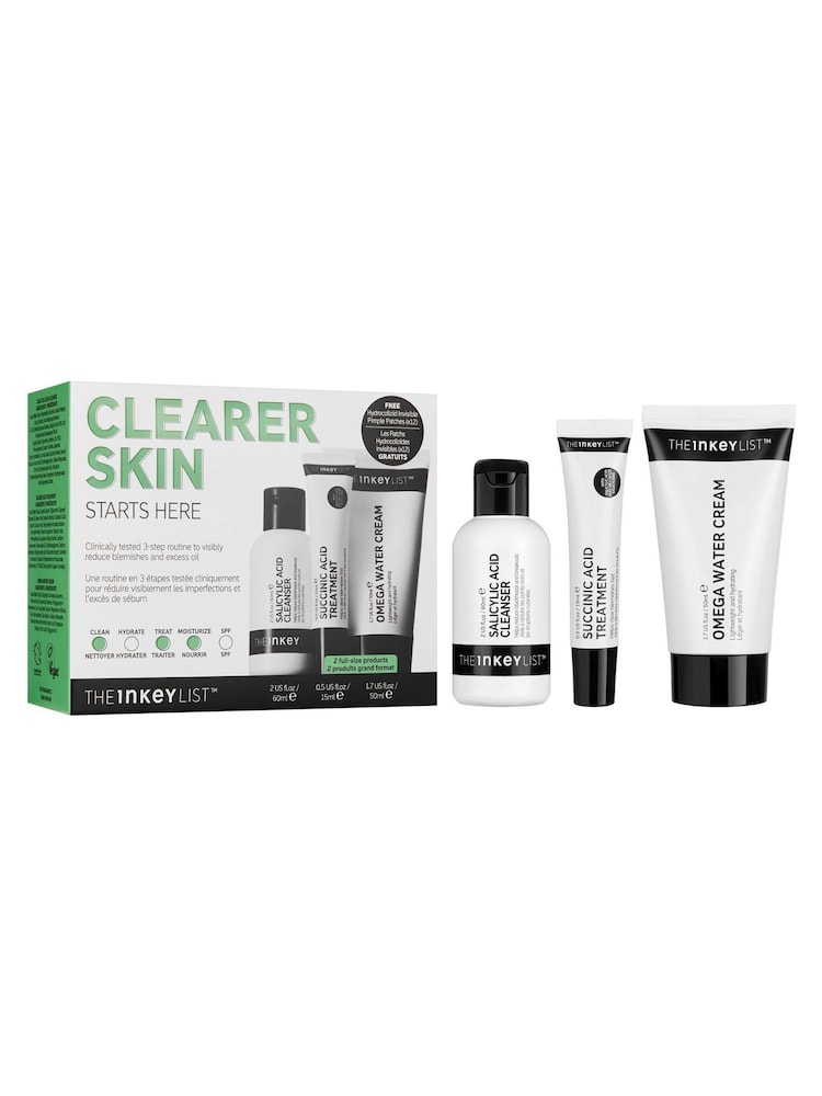 The INKEY List Clearer Skin Starts Here Skincare Set (Worth £29.50) - Image 1 of 5