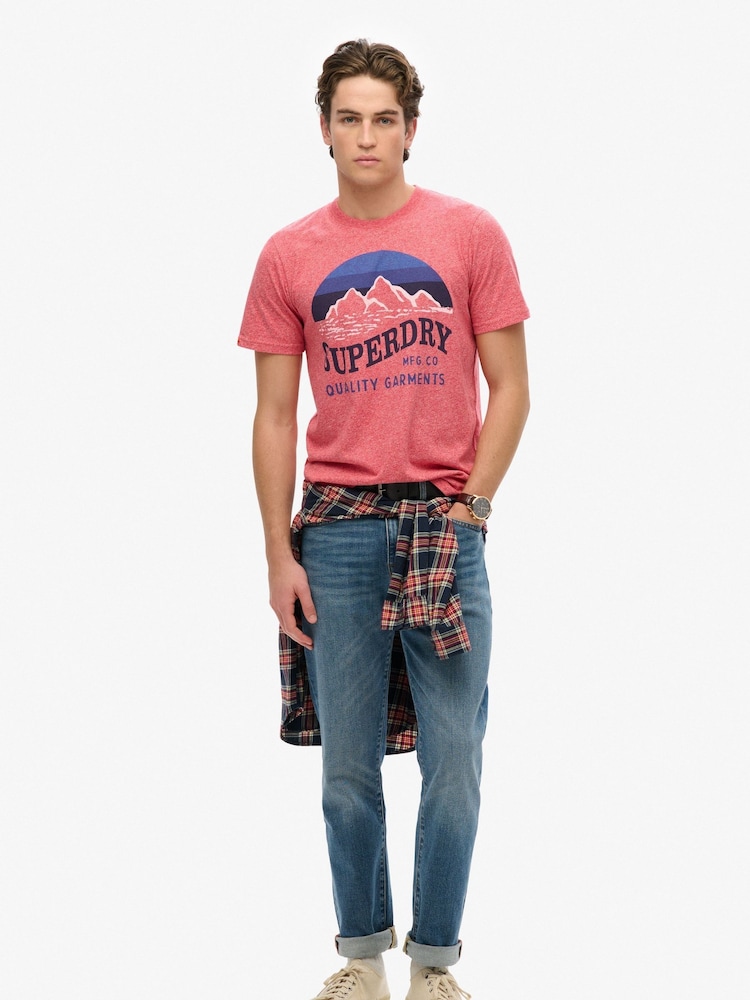 Superdry Red CL Great Outdoors Relaxed T-Shirt - Image 2 of 5
