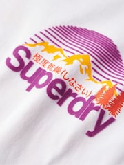 Weiß - Superdry Core Logo Great Outdoor Back Print T-Shirt - Bild 6 von 6