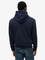 Superdry Blue Venue Logo Stripe Relaxed Hoodie - Image 2 of 5