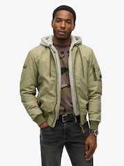 Superdry Green Military MA1 Bomber Jacket - Image 1 of 7