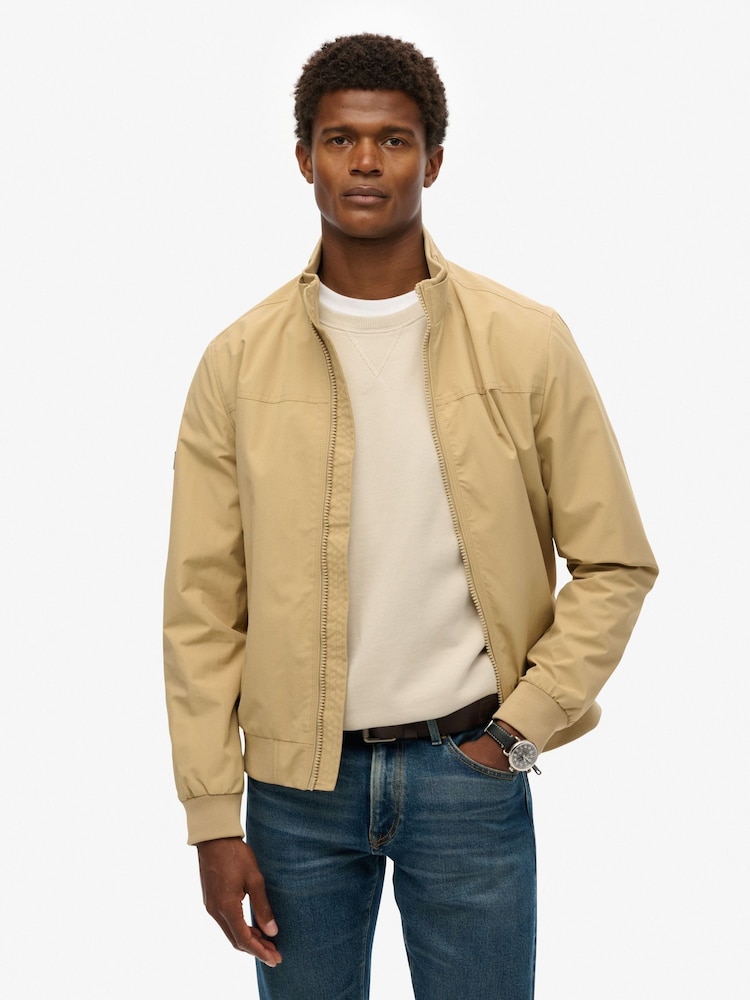 Superdry Natural Nylon Harrington Jacket - Image 1 of 6