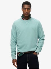 Superdry Blue 100% Cotton Classic Essential Sweatshirt - Image 1 of 5