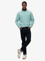 Superdry Blue 100% Cotton Classic Essential Sweatshirt - Image 2 of 5