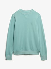Superdry Blue 100% Cotton Classic Essential Sweatshirt - Image 4 of 5