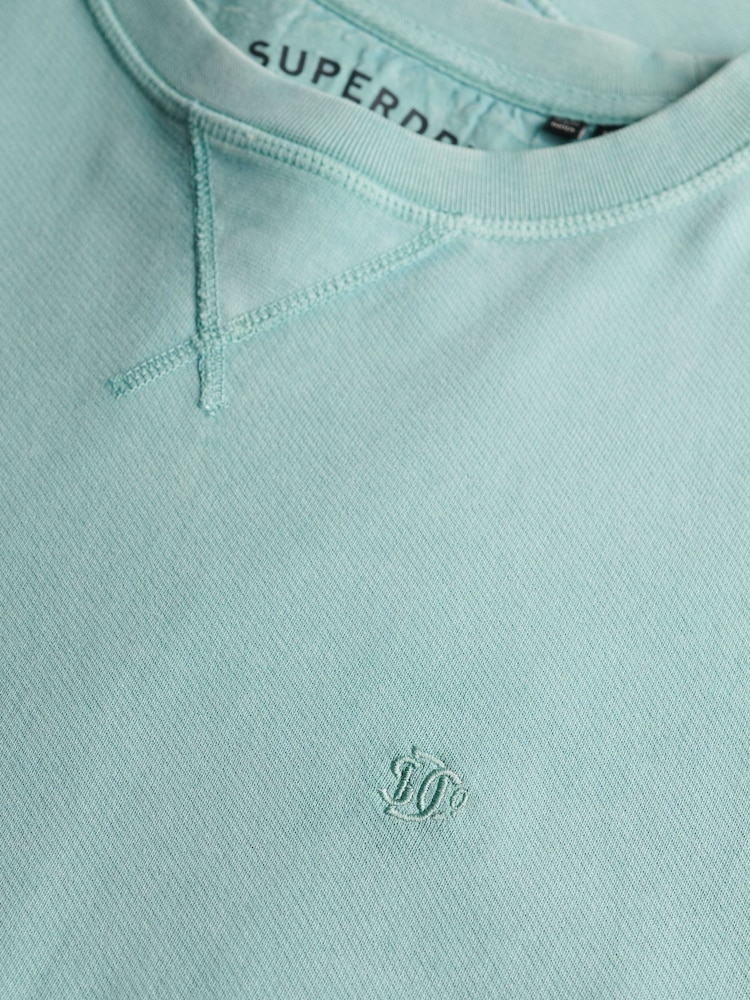 Superdry Blue 100% Cotton Classic Essential Sweatshirt - Image 5 of 5