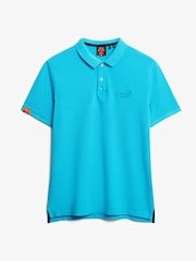 Superdry Blue Vint Destroy 100% Cotton Polo Shirt - Image 4 of 5
