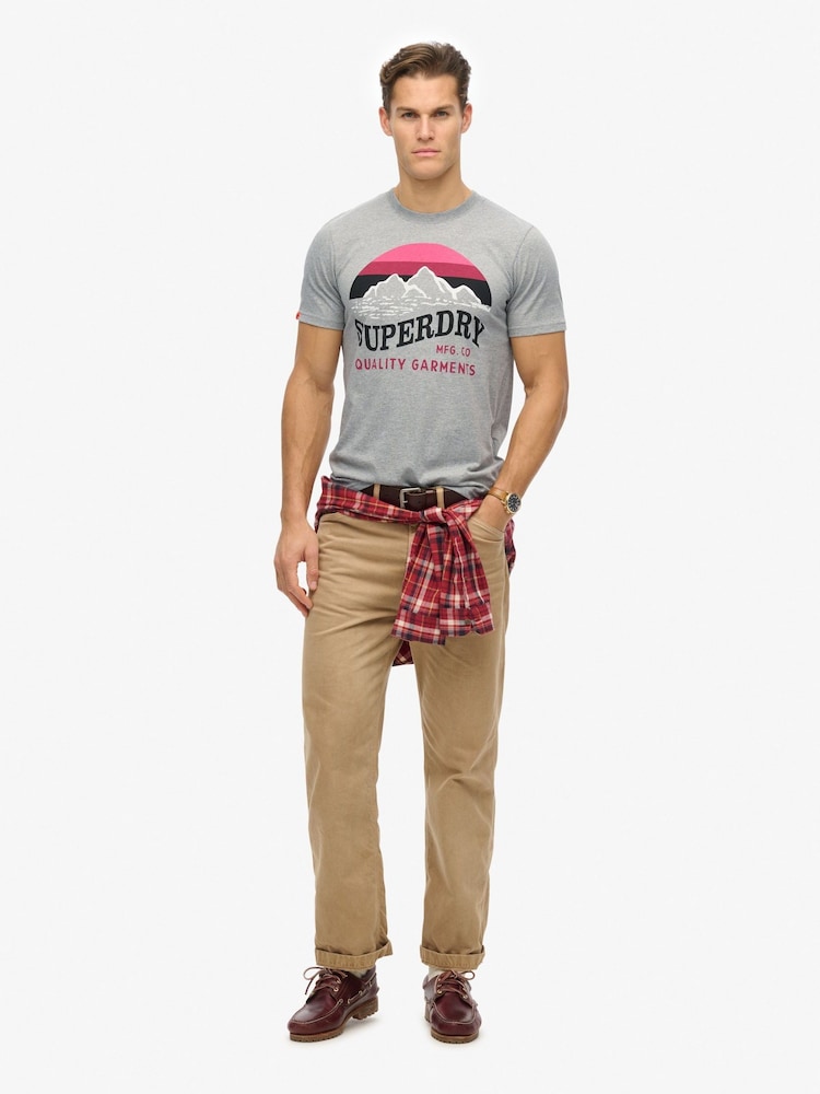 Superdry Grey CL Great Outdoors Relaxed T-Shirt - Image 2 of 5