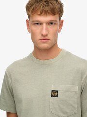 Superdry Blue Contrast Stitch Pocket 100% Cotton T-Shirt - Image 3 of 5