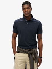 Синій Темний - Сорочки поло Superdry Vint Destroy 100% Cotton - Image 1 of 6