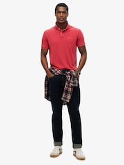 Красный - Рубашка поло свободного кроя из 100% хлопка Superdry Vintage Destroy - Image 2 of 6