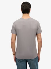 Superdry Grey Classic Essential Pocket 100% Cotton T-Shirt - Image 2 of 6