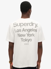 Branco - Camiseta Superdry Core Logo City Loose Fit - Imagem 2 de 4