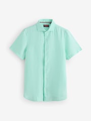 Superdry Green Vacation 100% Linen Shirt - Image 5 of 8