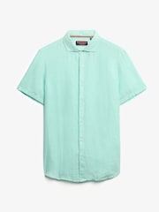 Superdry Green Vacation 100% Linen Shirt - Image 6 of 8