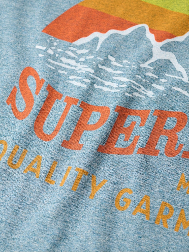 Superdry Blue CL Great Outdoors Relaxed T-Shirt - Image 5 of 5