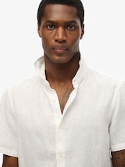 Superdry White Vacation 100% Linen Shirt - Image 3 of 5