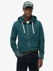 Зеленый - Superdry 100классическое худи на молнии из % хлопка - Image 1 of 6