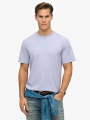 Lila - Superdry Core Logo City Loose Fit T-Shirt - Bild 1 von 6