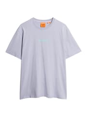 Lila - Superdry Core Logo City Loose Fit T-Shirt - Bild 5 von 6