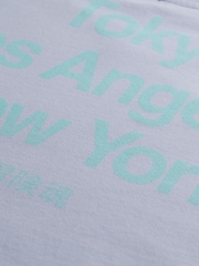 Lila - Superdry Core Logo City Loose Fit T-Shirt - Bild 6 von 6