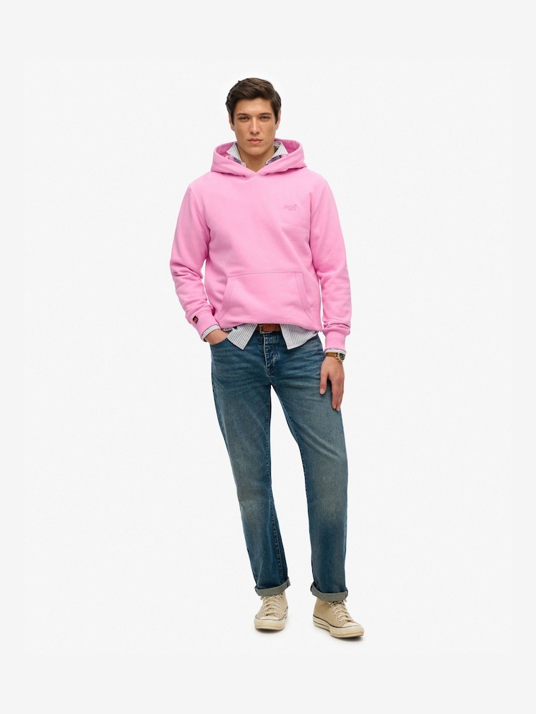 Superdry Pink Essential Loose Fit Logo Hoodie - Image 2 of 4