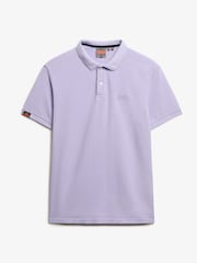 Superdry Purple Vint Destroy 100% Cotton Polo Shirt - Image 4 of 5