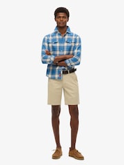 Superdry Blue Sky Merchant Check 100% Cotton Shirt - Image 2 of 6