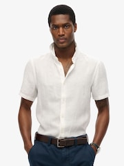 Superdry White Short Sleeve Print Shirt - Image 1 of 5
