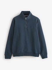 Superdry Blue Essential Logo Henley Sweater - Image 2 of 2