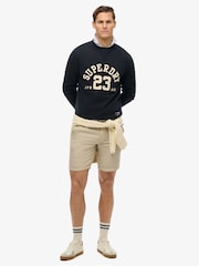 Superdry Blue Vintage Athletic Crew Neck 100% Cotton Sweatshirt - Image 2 of 5