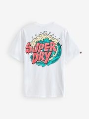 Superdry White Outdoor Narrative Loose 100% Cotton T-Shirt - Image 2 of 2