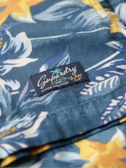 Superdry Blue Hawaiian Print Shirt - Image 5 of 6
