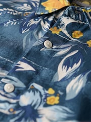 Superdry Blue Hawaiian Print Shirt - Image 6 of 6