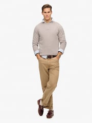 Superdry Natural Natural Micro Logo Crew Neck Sweatshirt - Image 3 of 6