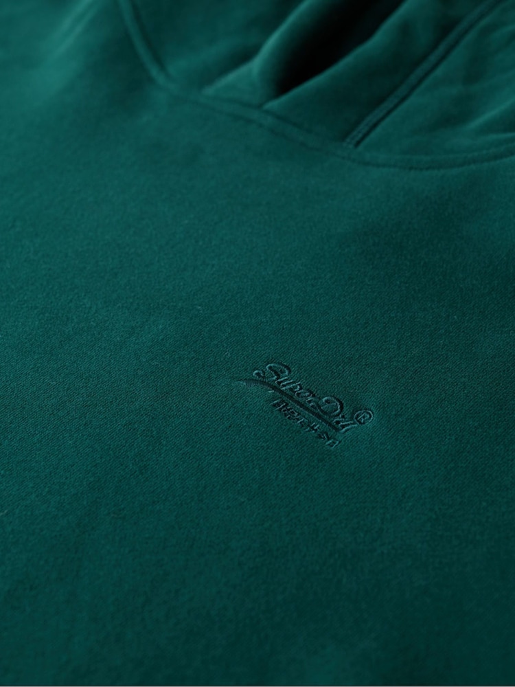 Superdry Green Essential Loose Fit Logo Hoodie - Image 6 of 6