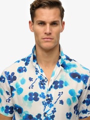 Superdry Blue Short Sleeve Print Shirt - Image 3 of 3