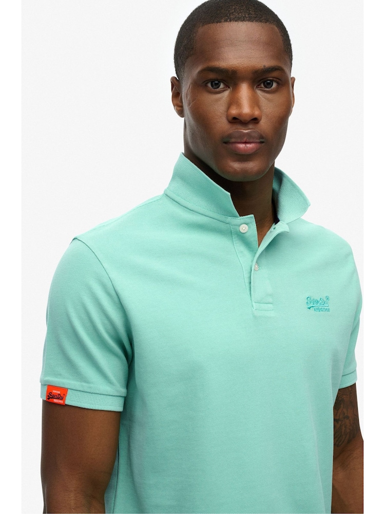 Superdry Light Green Vintage Destroy Short Sleeve Polo Shirt - Image 17 of 17 Superdry Light Green Vintage Destroy Short Sleeve Polo Shirt - Image 17 of 17