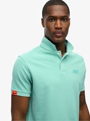 Superdry Green 100% Cotton Vint Destroy Polo Shirt - Image 3 of 5