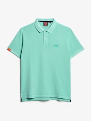 Superdry Green 100% Cotton Vint Destroy Polo Shirt - Image 4 of 5