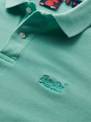 Superdry Green 100% Cotton Vint Destroy Polo Shirt - Image 5 of 5