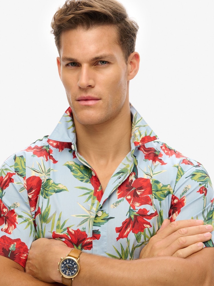 Superdry Multi Short Sleeve Hawaiian Printed Shirt - Image 3 of 5