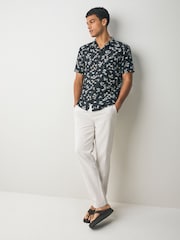 Superdry Black Hawaiian Print Shirt - Image 3 of 6