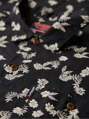 Superdry Black Hawaiian Print Shirt - Image 6 of 6