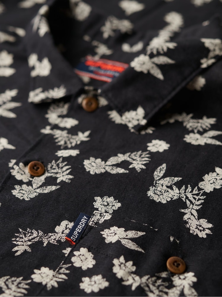 Preto - CamisasSuperdry havaiana Print - Imagem 8 de 8