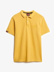 Superdry Yellow Vintage Destroy Relaxed 100% Cotton Polo Shirt - Image 4 of 5